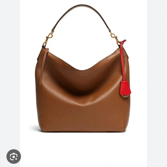 Like New Tory Burch Moose Perry Hobo Bag Leather Boho Slouchy Purse & Dustbag - Picture 1 of 7